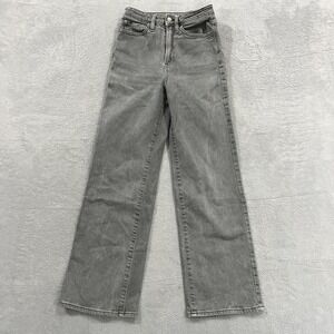 Unique You Denim Jeans Wide Leg Flare Women's‎ XS- W24x29 Washed Gray